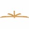 Ekena Millwork Davenport Rough Sawn Timber Gable Bracket, Western Red Cedar, 96"W x 32"H x 2"D x 4"F, 8/12 Pitch GBW096X32X0204DAV00RWR - alternate 3